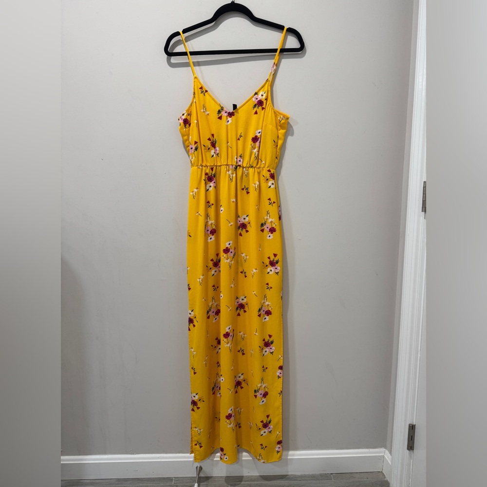Yellow Floral Maxi Dress